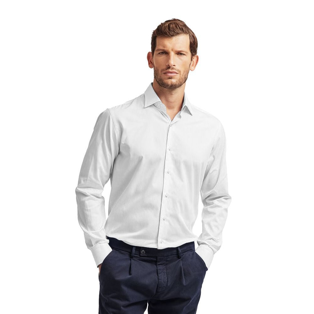 Ballantyne White Cotton Dress Shirt