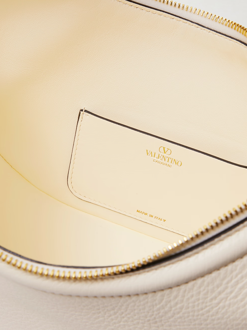 Valentino Garavani Ivory Leather Small Hobo Vlogo Shoulder Bag - BrandFit 88