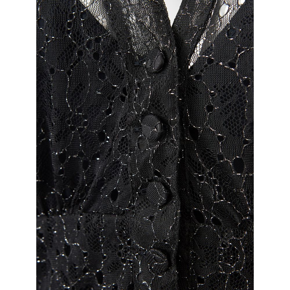 Lardini Black Nylon Casual Dress