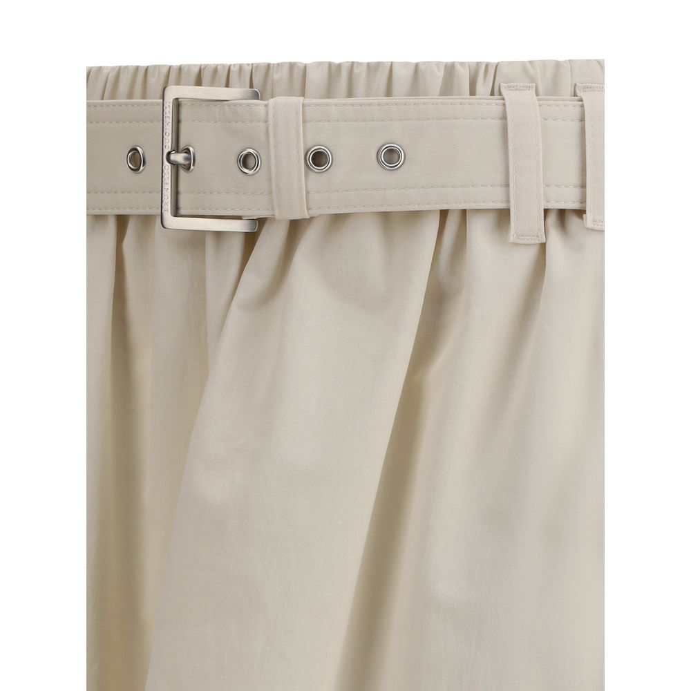 Brunello Cucinelli Cream Wide Long Skirt - BrandFit 88