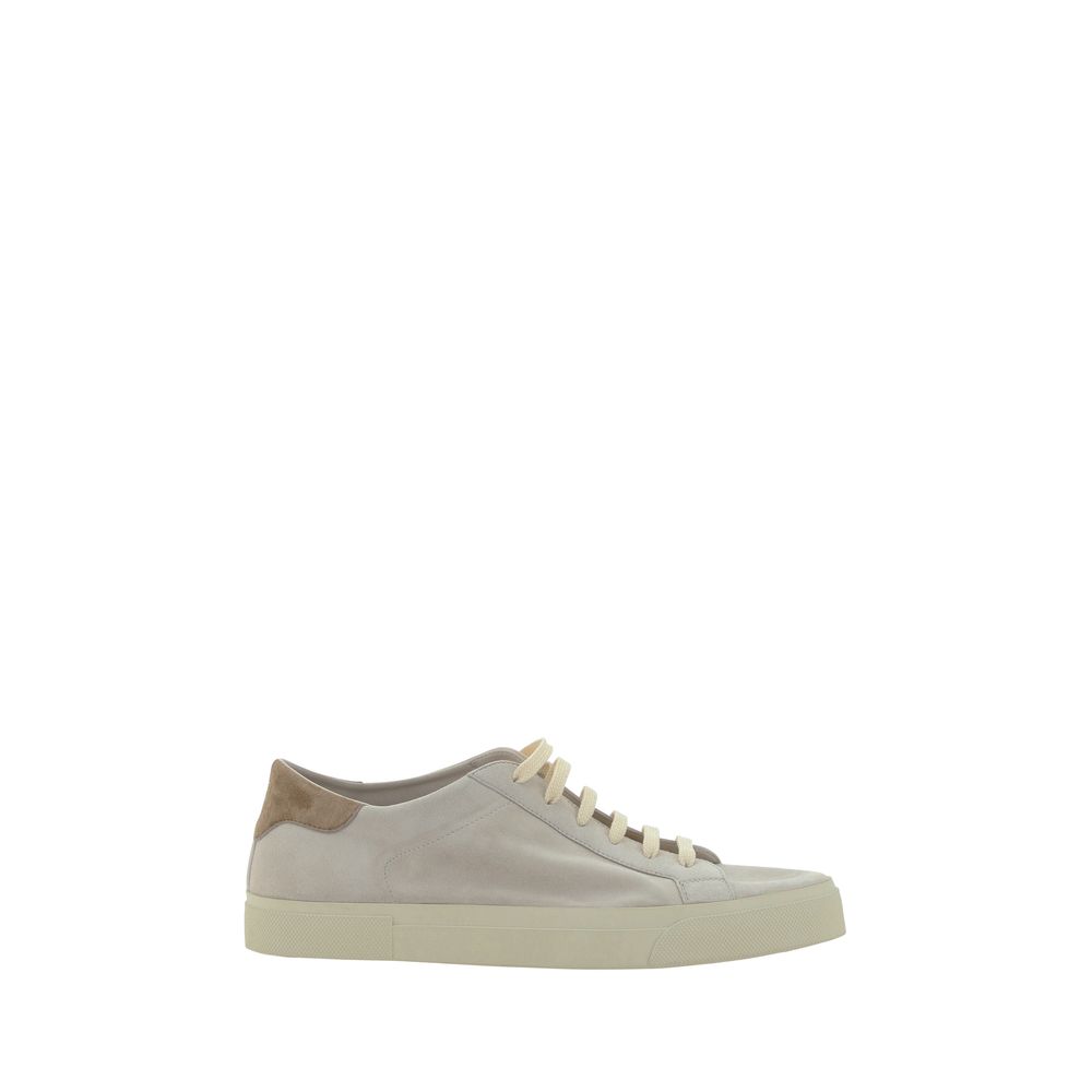Brunello Cucinelli Cream White Leather Sneakers - BrandFit 88