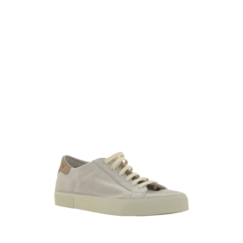 Brunello Cucinelli Cream White Leather Sneakers - BrandFit 88
