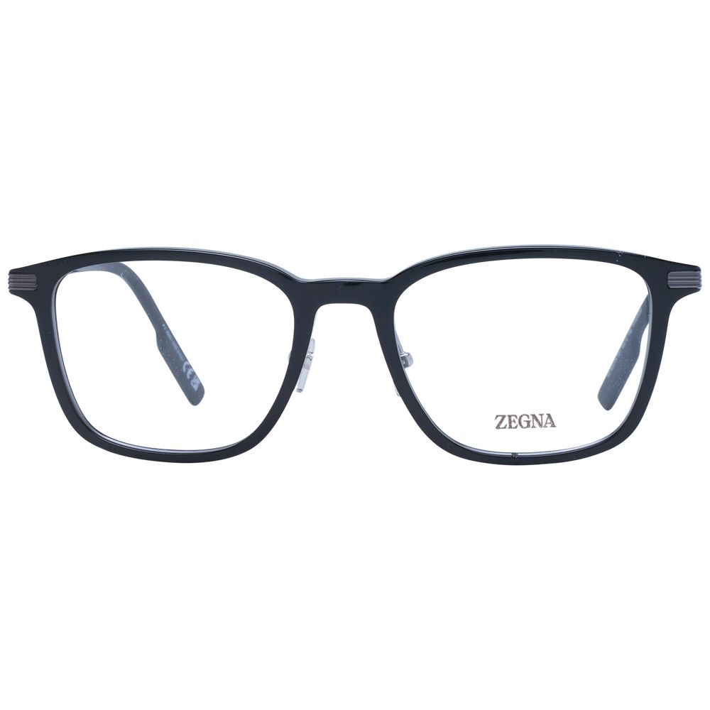 Ermenegildo Zegna Black Plastic & Titanium Glasses (Frames)