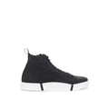 Roberto Cavalli Black Suede Leather High Top Sneakers