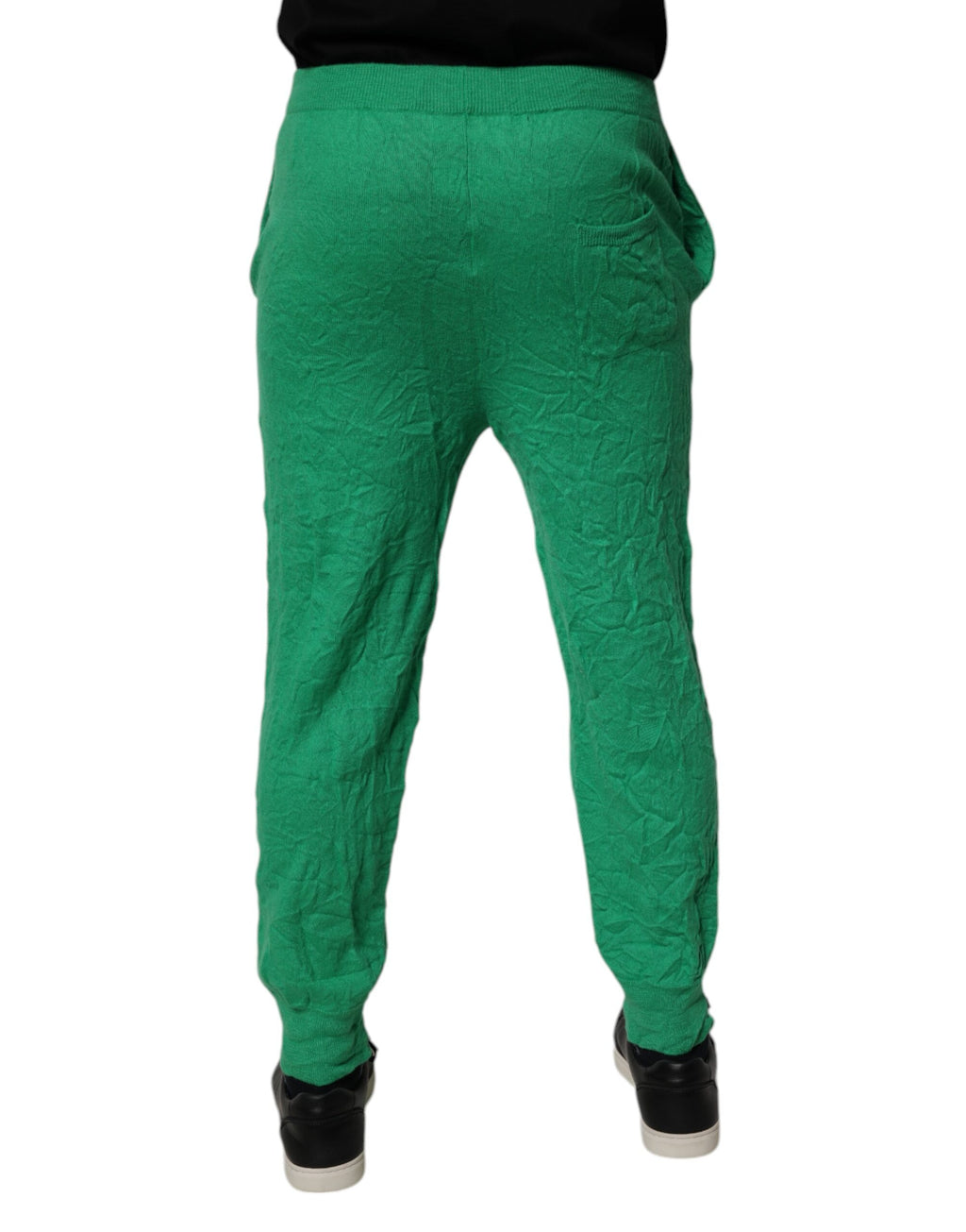 Dsquared² Green Cotton Elastic Waist Men Casual Pants - BrandFit 88