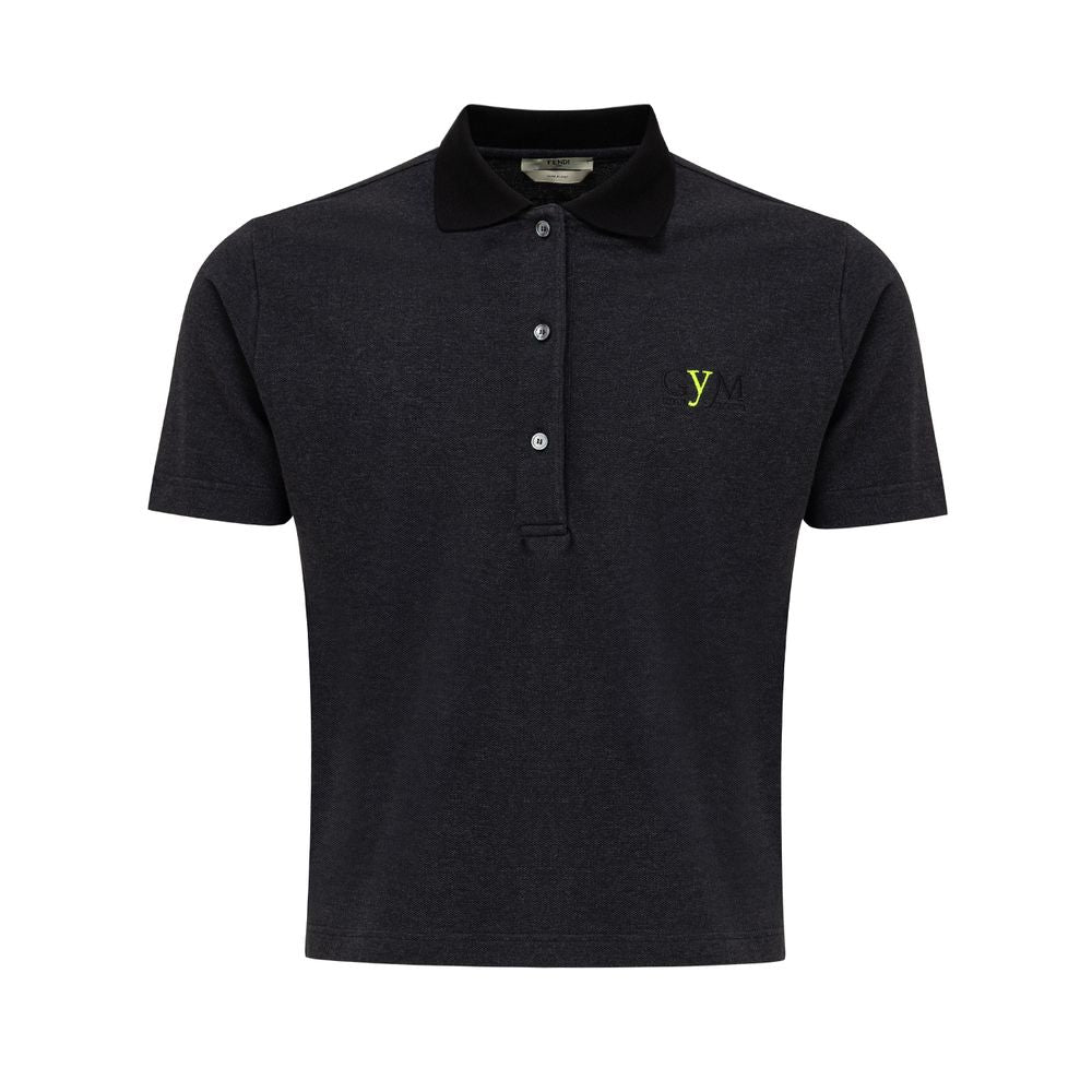 Fendi Black Cotton Polo Shirt - BrandFit 88