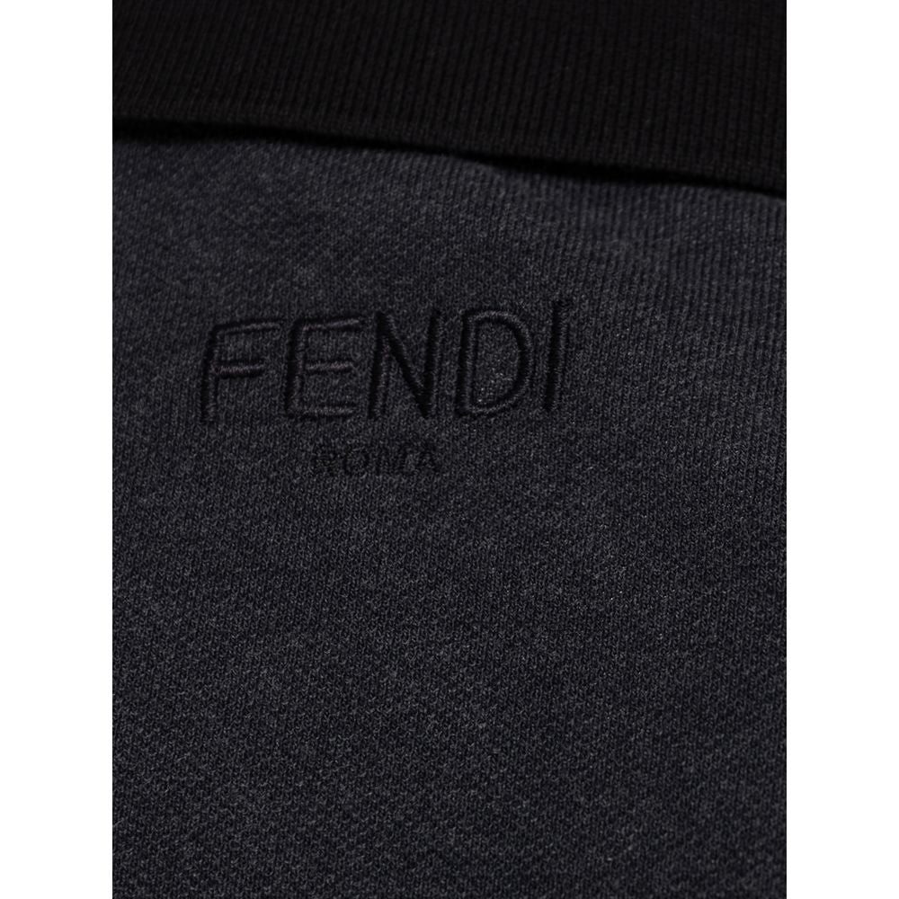 Fendi Black Cotton Polo Shirt - BrandFit 88