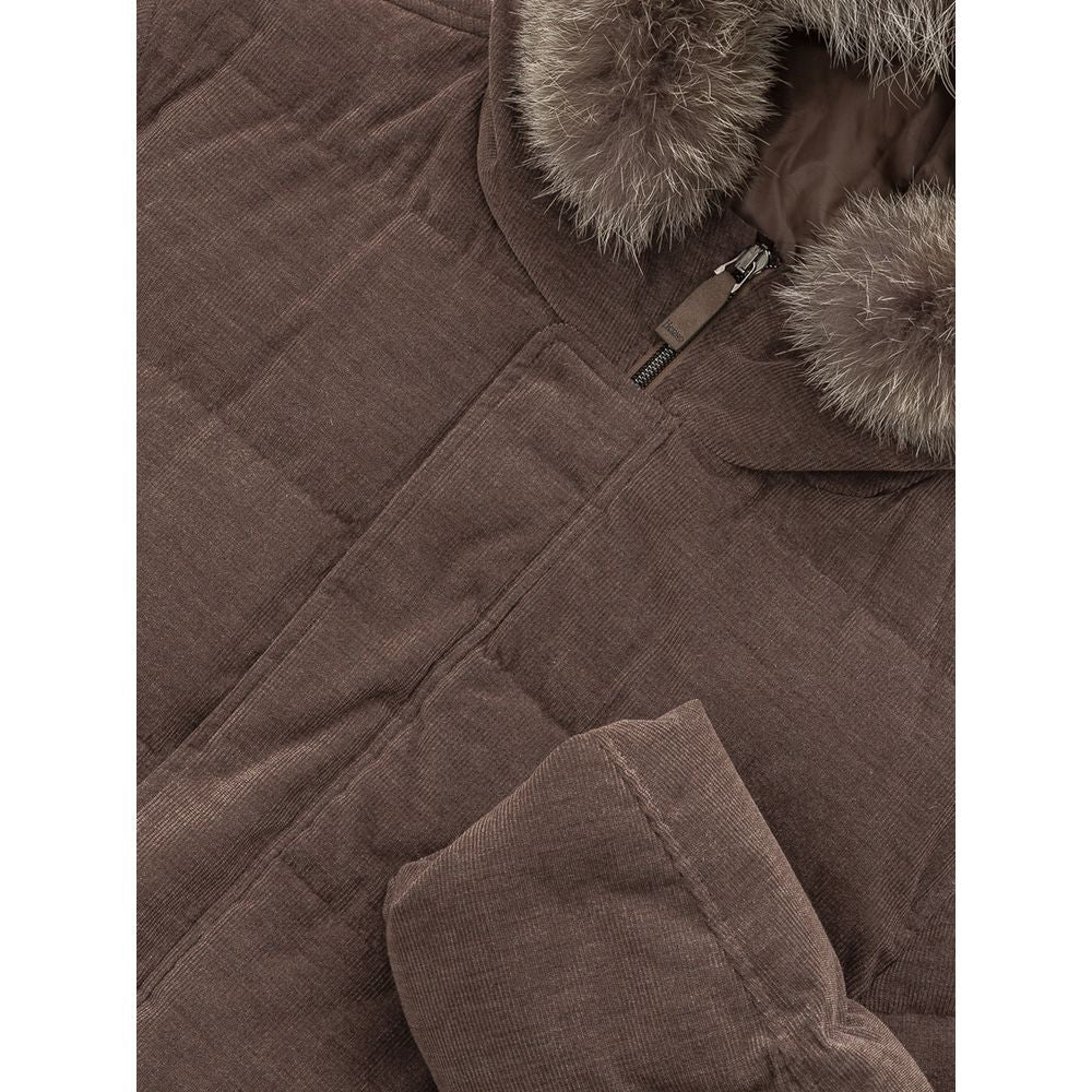 Herno Brown Cotton Bomber