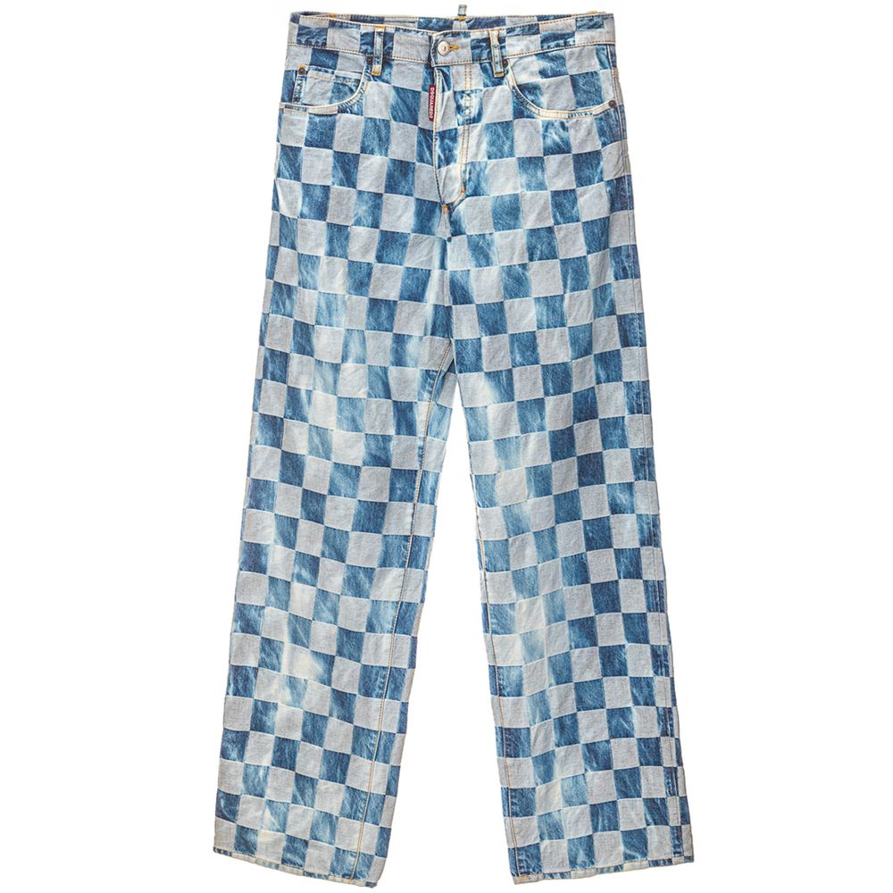 Dsquared² Blue Cotton Relaxed Fit Jeans - BrandFit 88