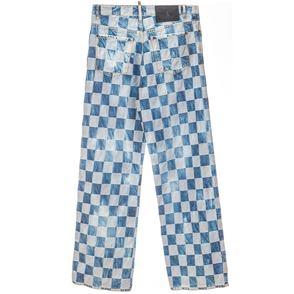 Dsquared² Blue Cotton Relaxed Fit Jeans - BrandFit 88