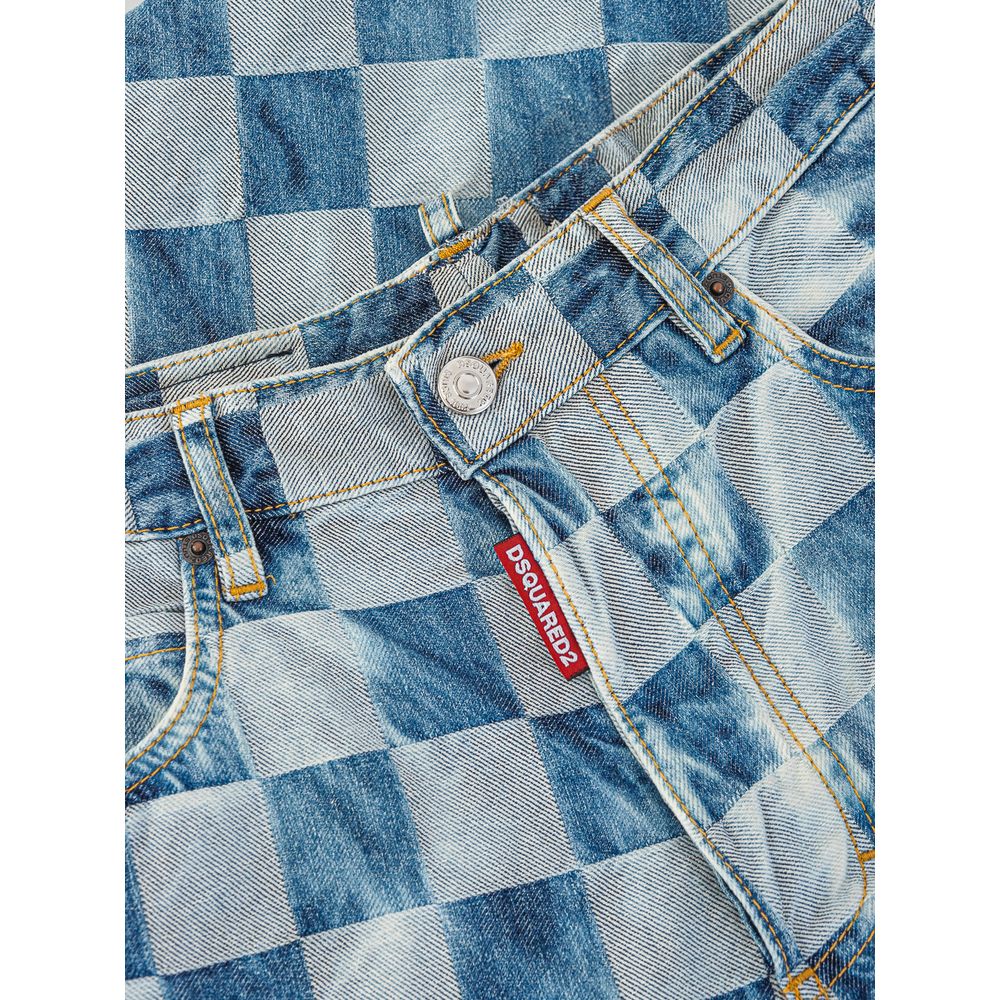 Dsquared² Blue Cotton Relaxed Fit Jeans - BrandFit 88