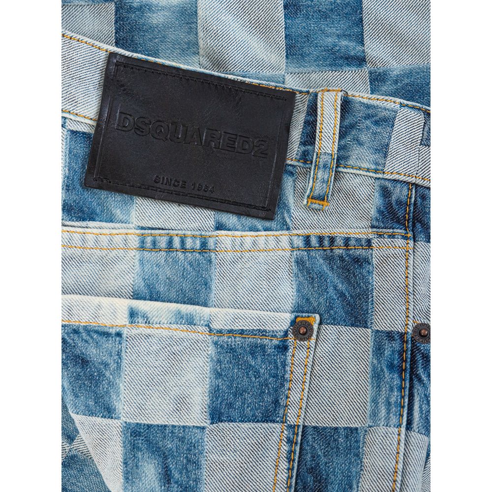 Dsquared² Blue Cotton Relaxed Fit Jeans - BrandFit 88