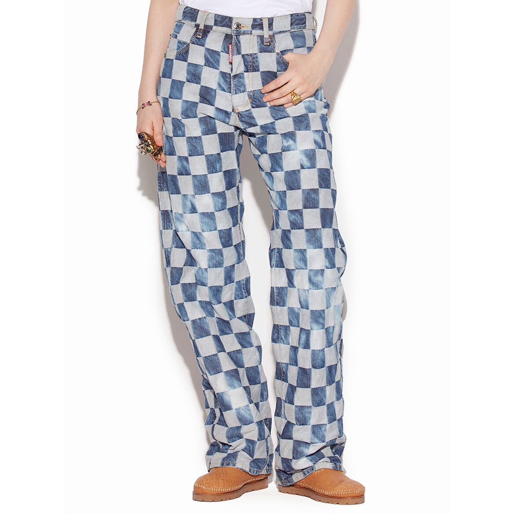 Dsquared² Blue Cotton Relaxed Fit Jeans - BrandFit 88