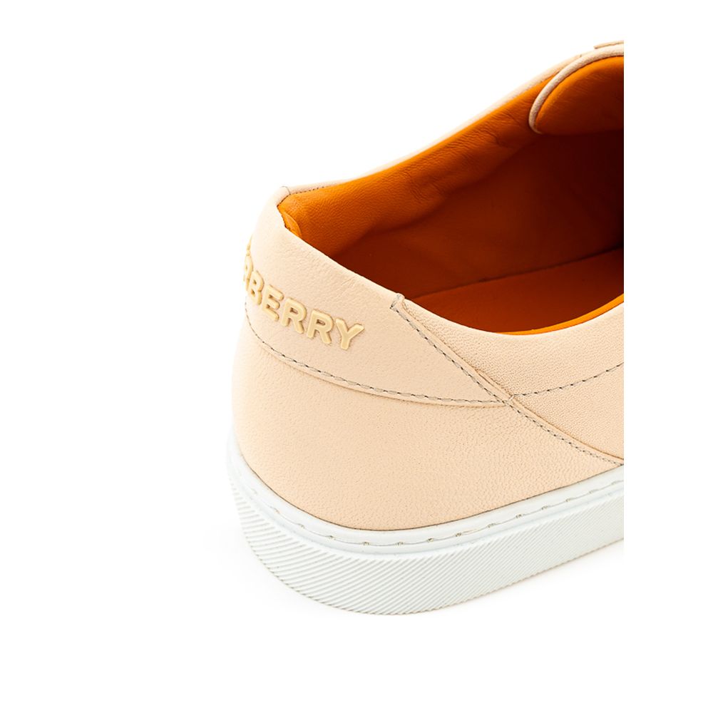 Burberry Pink Leather Low Top Sneakers - BrandFit 88