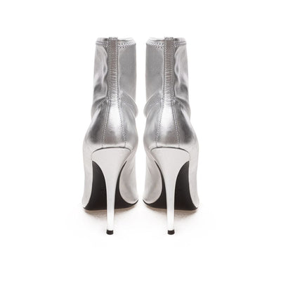 Giuseppe Zanotti Gray Leather Ankle Boots