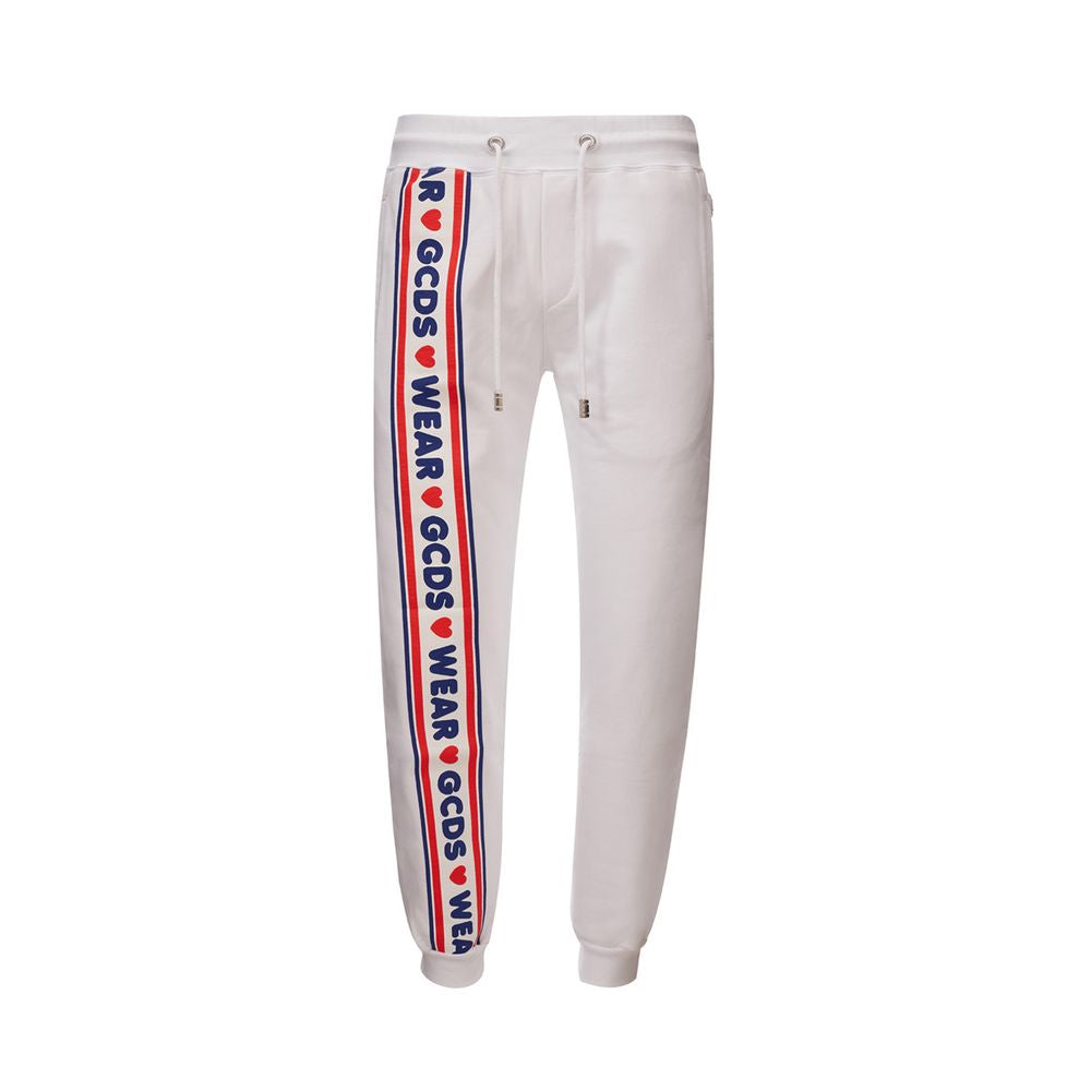 GCDS White Cotton Athletic Pants - BrandFit 88