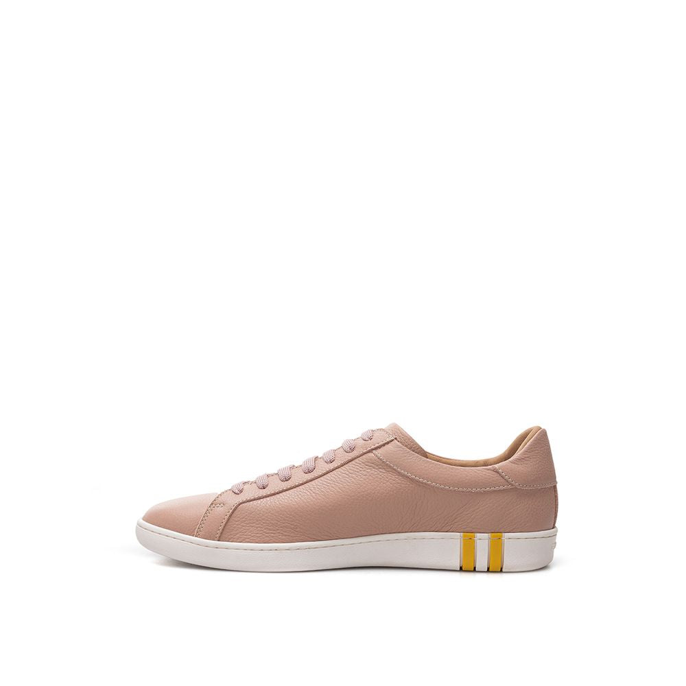 Bally Pink Fabric And Leather Low Top Sneakers - BrandFit 88