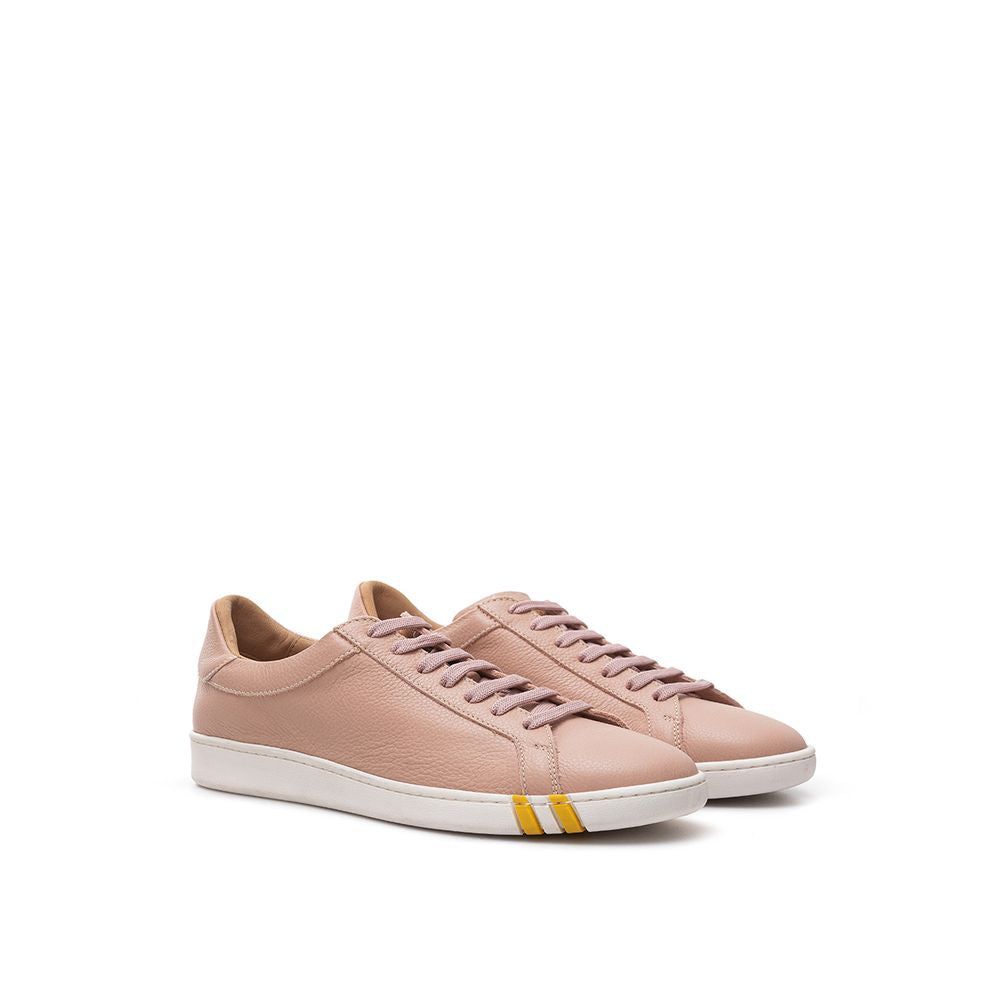 Bally Pink Fabric And Leather Low Top Sneakers - BrandFit 88