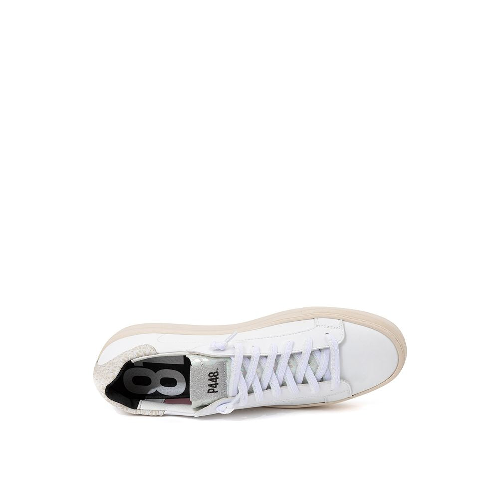 P448 White Leather Sneakers