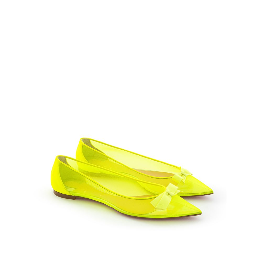 Christian Louboutin Yellow Mesh Ballet Flats - BrandFit 88