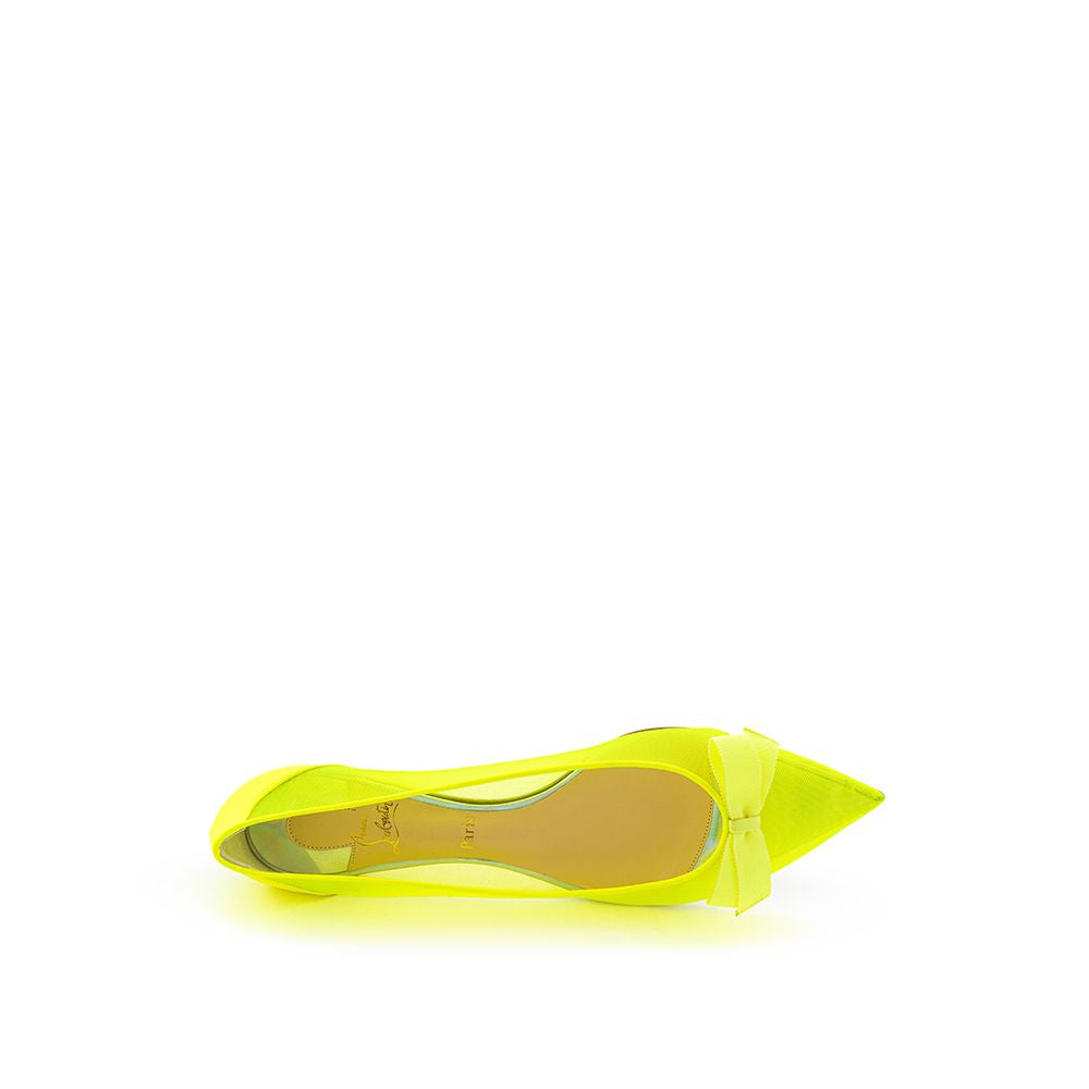 Christian Louboutin Yellow Mesh Ballet Flats - BrandFit 88