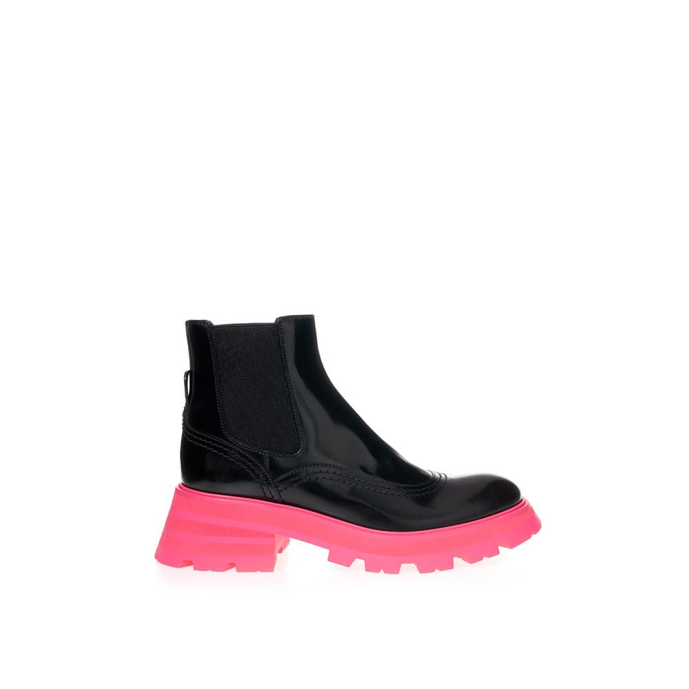 Alexander McQueen Black Leather Chelsea Boots - BrandFit 88