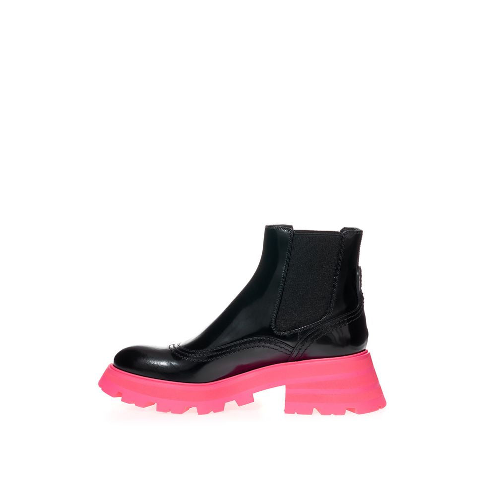 Alexander McQueen Black Leather Chelsea Boots - BrandFit 88