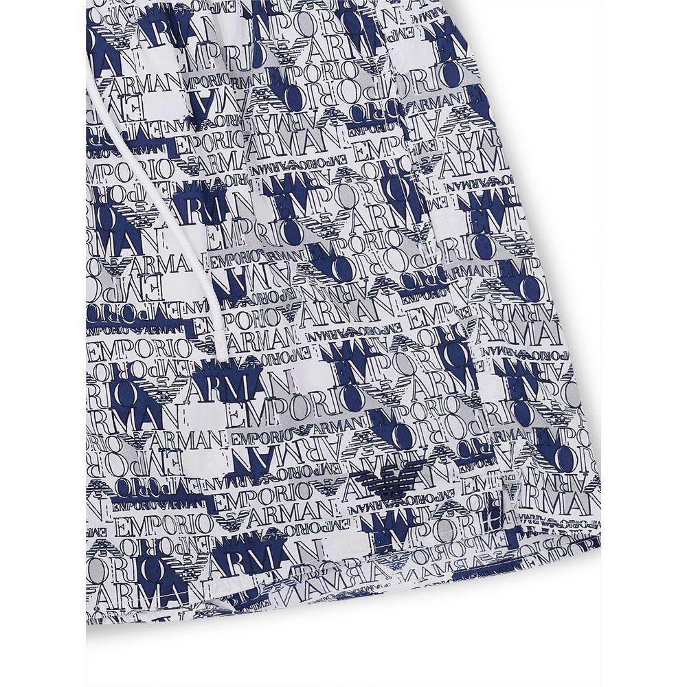 Emporio Armani White Polyester Swim Shorts - BrandFit 88
