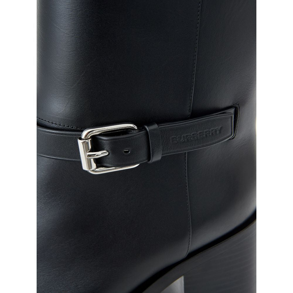 Burberry Black Leather Ankle Boots - BrandFit 88