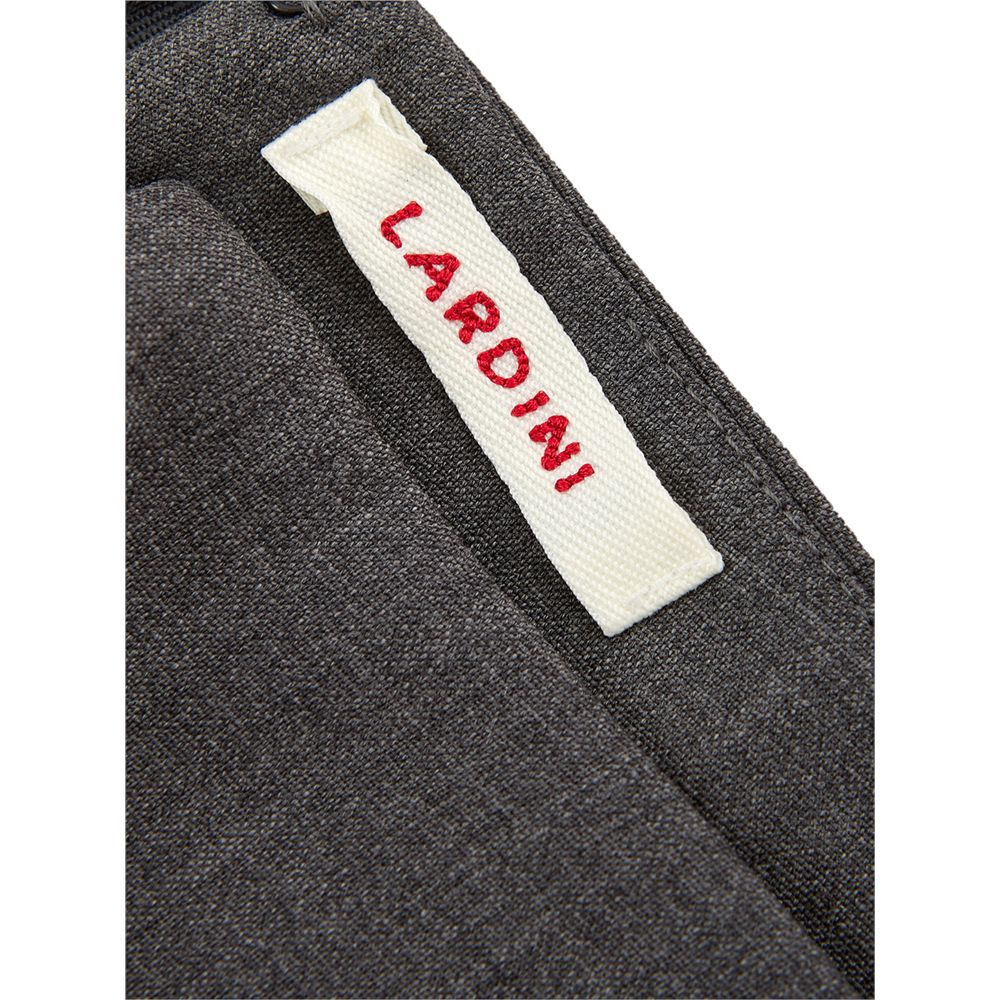 Lardini Gray Wool Midi Skirt