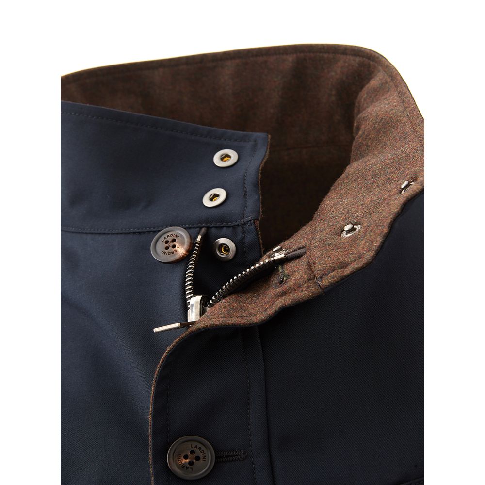 Lardini Blue Wool Coat
