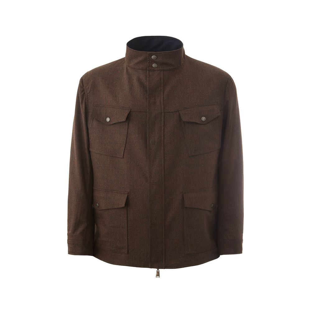 Lardini Blue Wool Coat