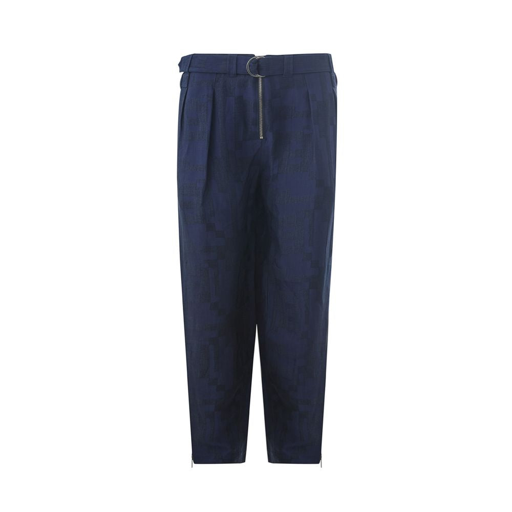 Emporio Armani Blue Linen Casual Pants - BrandFit 88