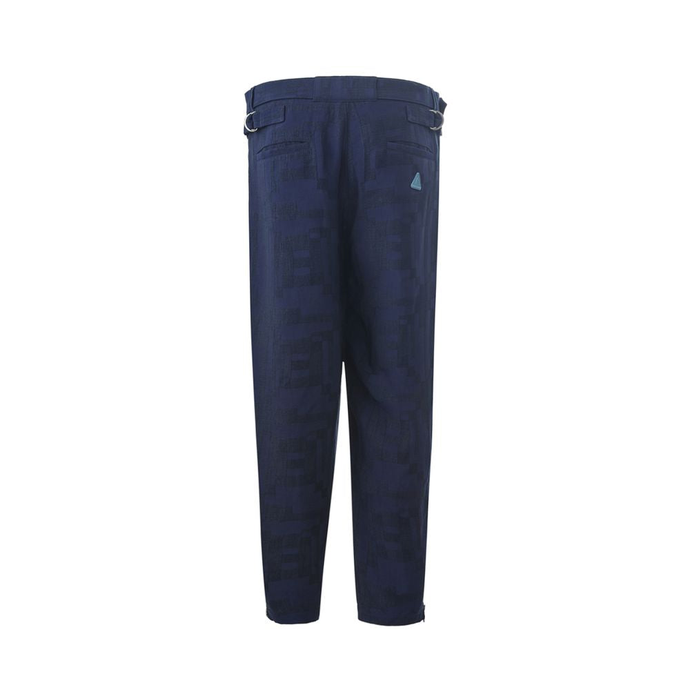 Emporio Armani Blue Linen Casual Pants - BrandFit 88