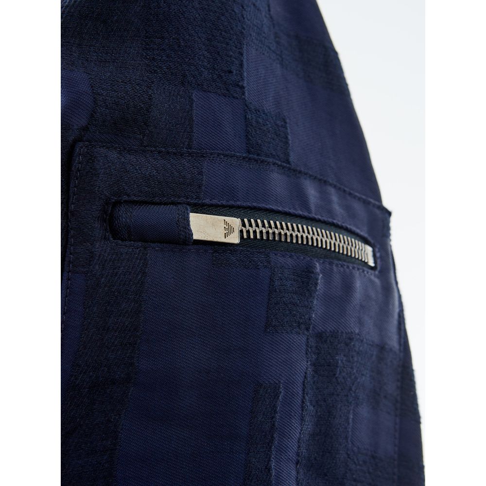 Emporio Armani Blue Linen T-Shirt - BrandFit 88
