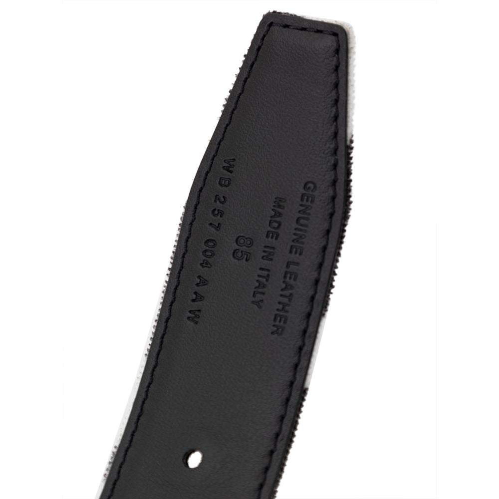 Tom Ford Black And White Leather Regular Belt - BrandFit 88
