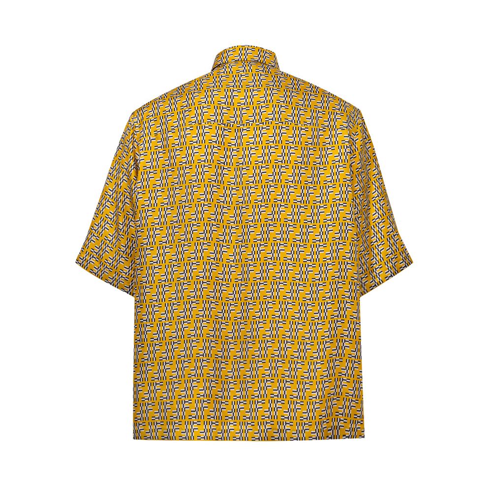 Fendi Yellow Silk Shortsleeve Shirt - BrandFit 88