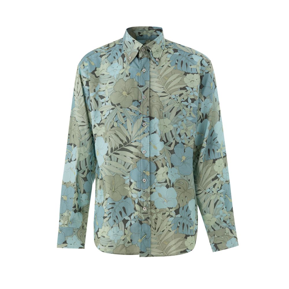 Tom Ford Blue Lyocell Pattern Shirt - BrandFit 88