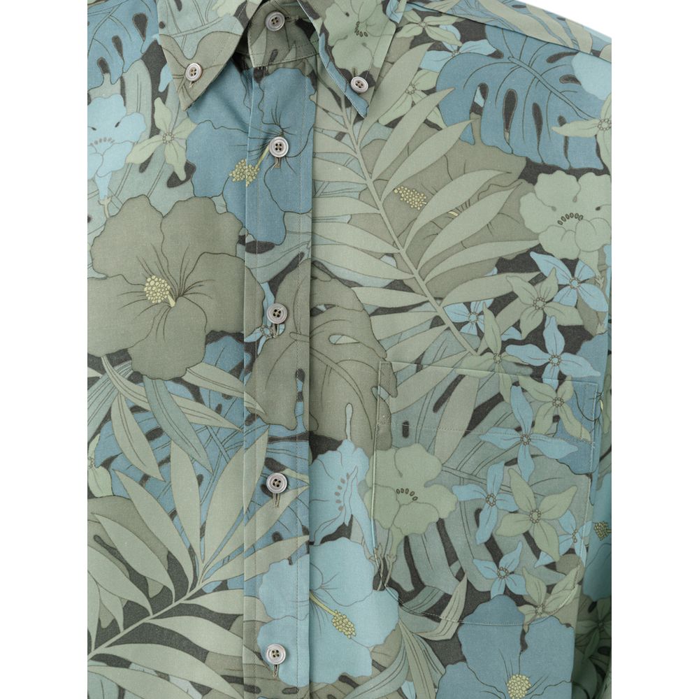 Tom Ford Blue Lyocell Pattern Shirt - BrandFit 88