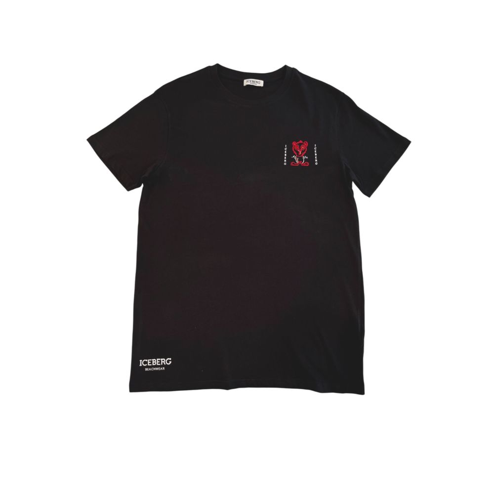 Iceberg Black Cotton Men T-Shirt