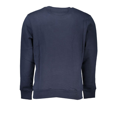 La Martina Blue Cotton Men Sweater