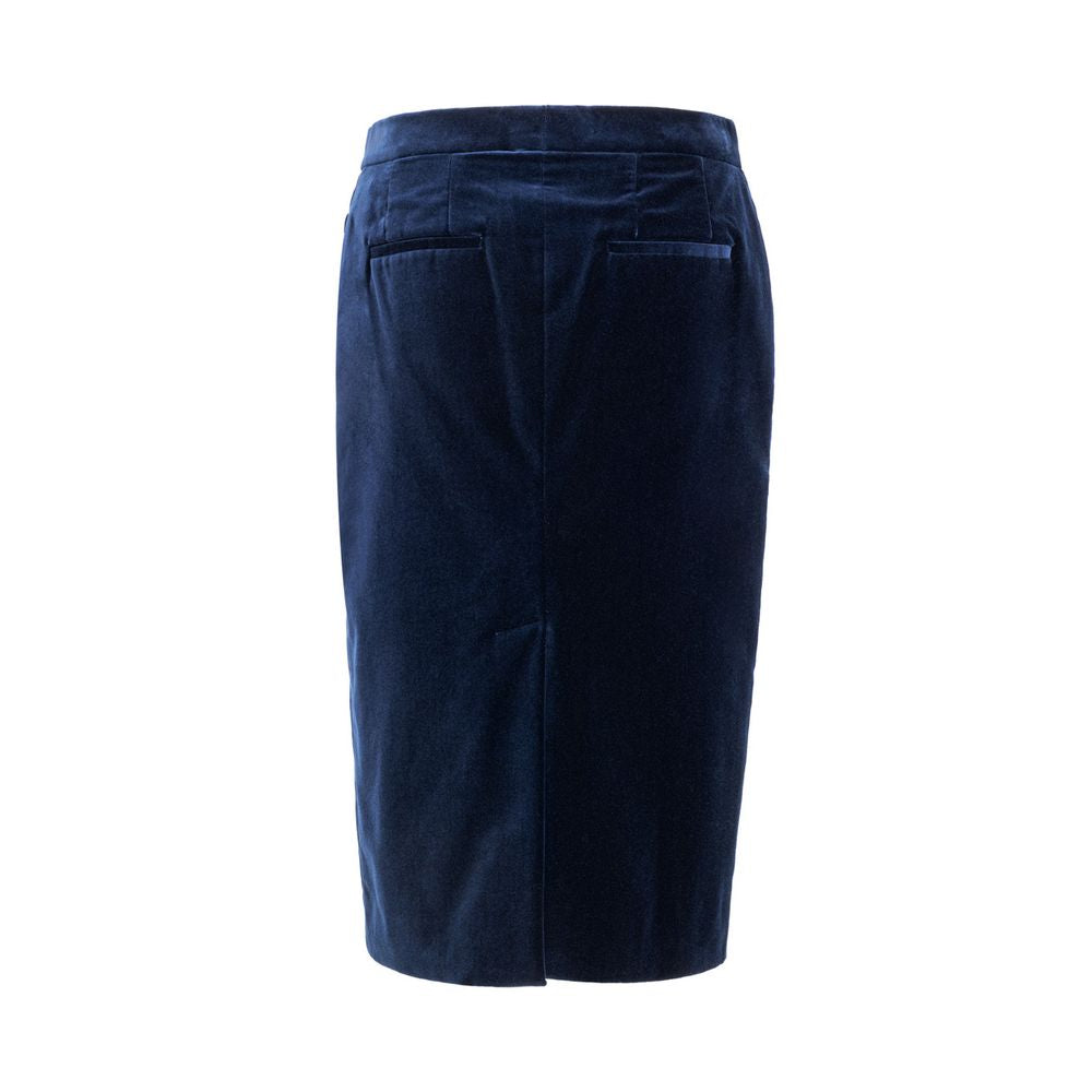 Tom Ford Blue Cotton Midi Skirt - BrandFit 88