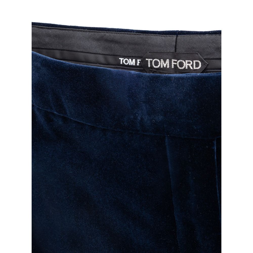 Tom Ford Blue Cotton Midi Skirt - BrandFit 88