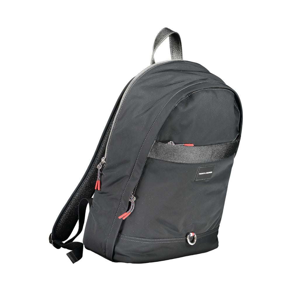 Tommy Hilfiger Black Polyester Men Backpack