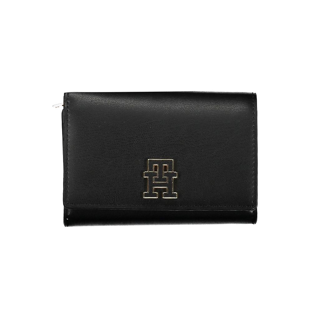 Tommy Hilfiger Black Polyurethane Women Wallet