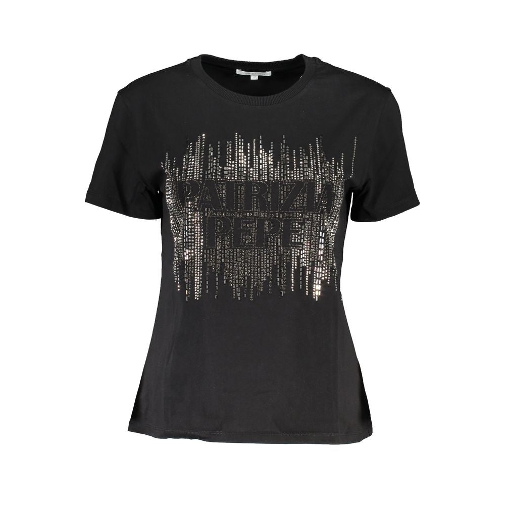 Patrizia Pepe Black Cotton Women T-Shirt