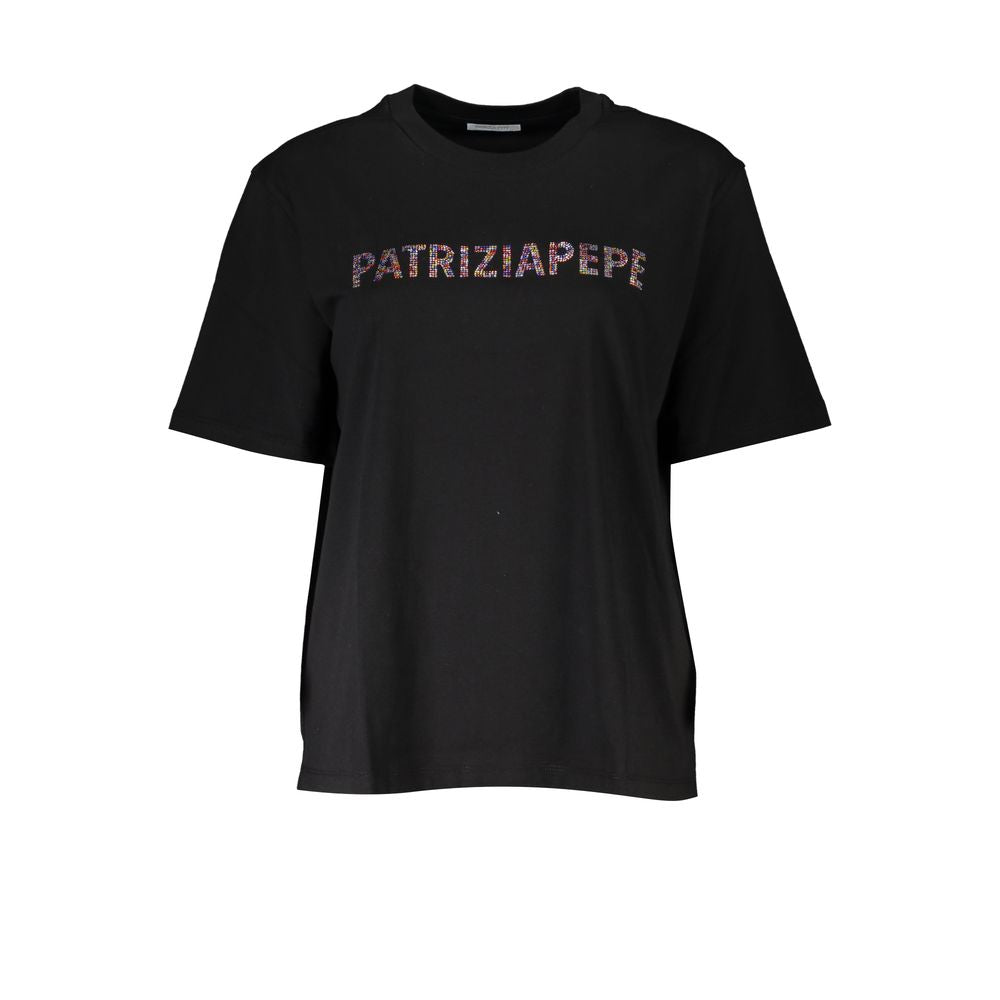 Patrizia Pepe Black Cotton Women T-Shirt