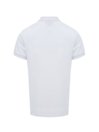Burberry White Cotton Collared Polo Shirt