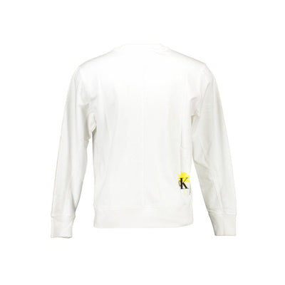 Calvin Klein White Cotton Unisex Sweatshirt