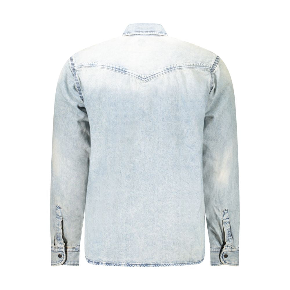 Hugo Boss Blue Cotton Shirt - BrandFit 88